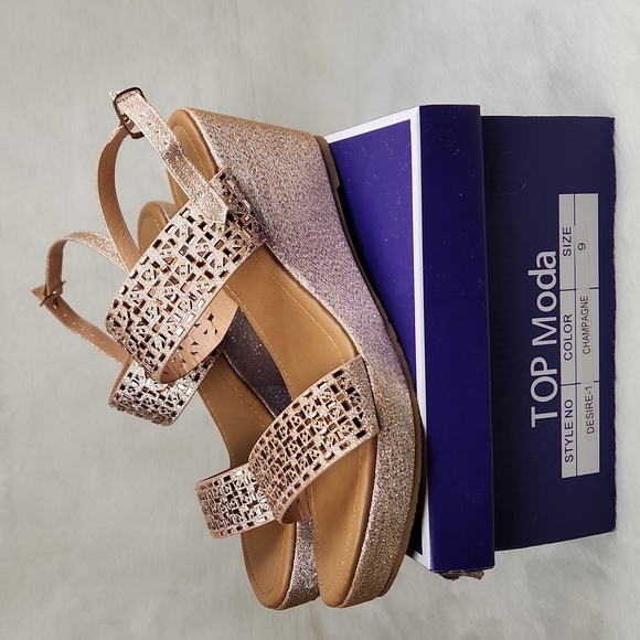 Top Moda Desire1 Champagne Size 9 NWT in Original Retail box - Picture 3 of 16